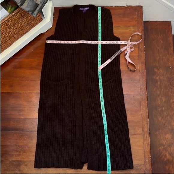 Like New Ralph Lauren Collection. Purple Label 100% cashmere Long Vest Coat - Picture 7 of 11